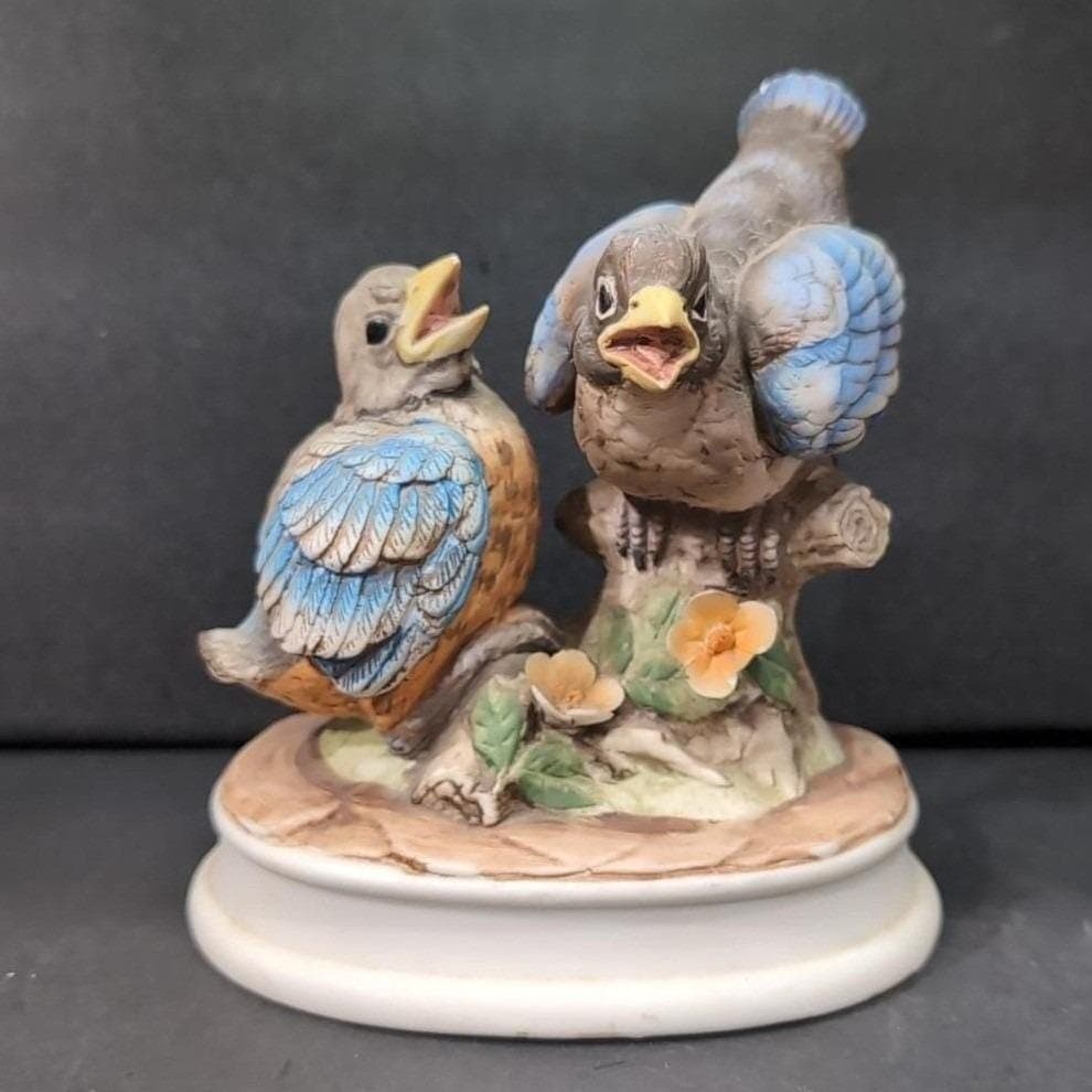 Lefton China Hand Painted Blue Bird Statue #KE7674, Vintage Collectible Decor - Thumbnail 6