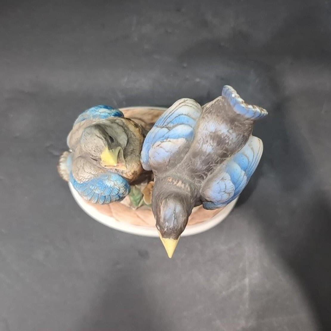 Lefton China Hand Painted Blue Bird Statue #KE7674, Vintage Collectible Decor - Thumbnail 5