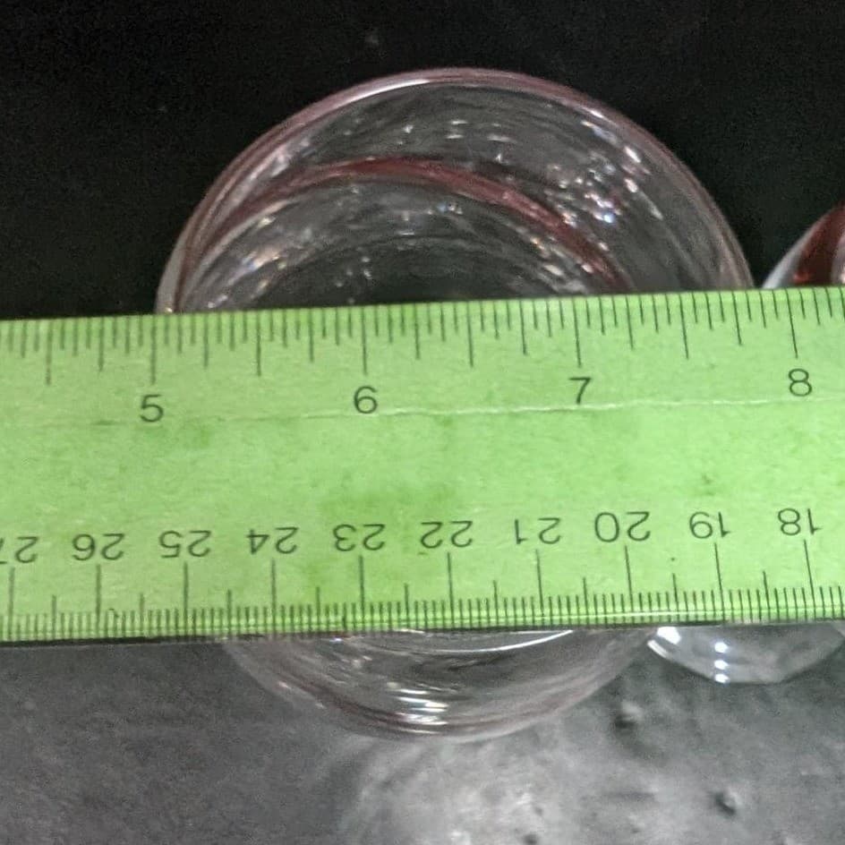 Pier 1 Red Swirline Wine Glasses, Set Of 2, Vintage Clear Stemware, Replacement - Thumbnail 10