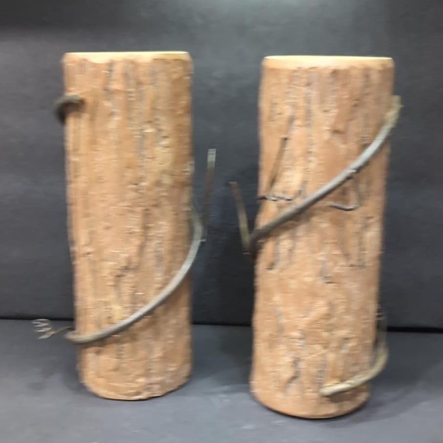 Homestead Shoppe Candle Holders Set, Rustic Wood Texture, Replacement Home Decor - Thumbnail 8