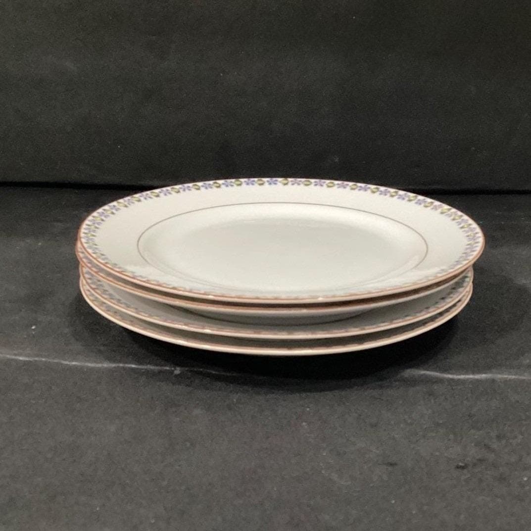 Noritake China Nippon Salad Plates, Set of 4, Blue Cornflowers & Green Leaves - Thumbnail 9