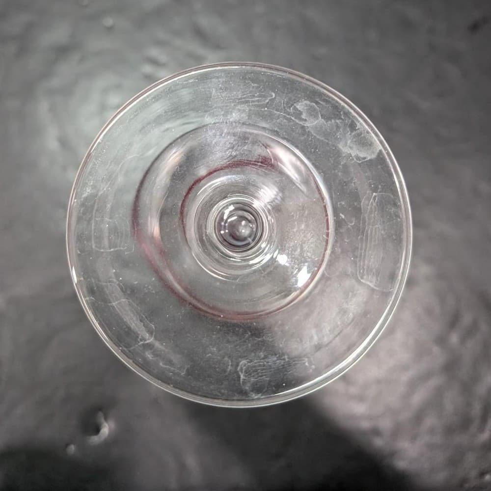 Pier 1 Red Swirline Wine Glasses, Set Of 2, Vintage Clear Stemware, Replacement - Thumbnail 8