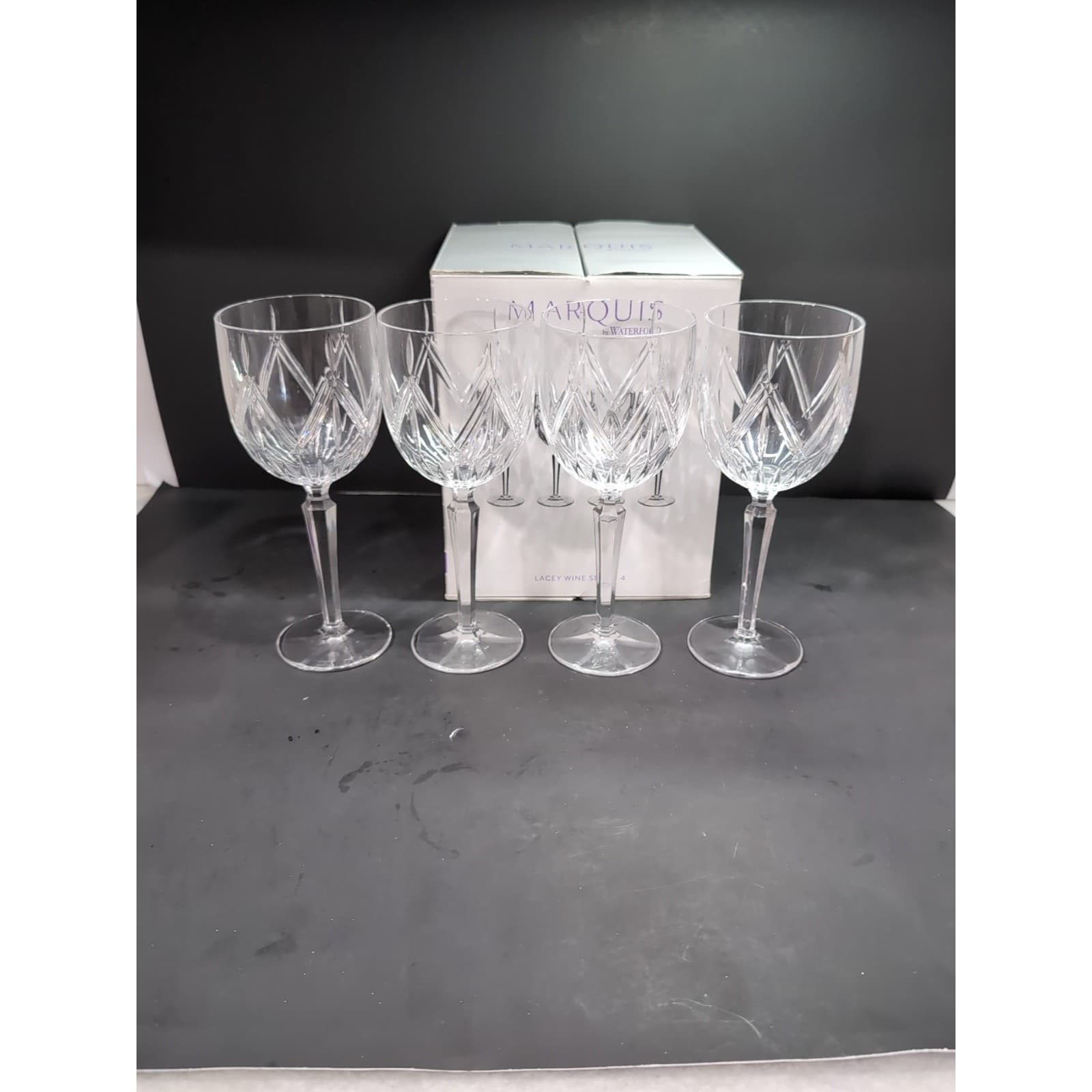 Waterford Crystal Marquis Lacey Wine Glass Set, Set of 4, Elegant Wine Glasses - Thumbnail 4