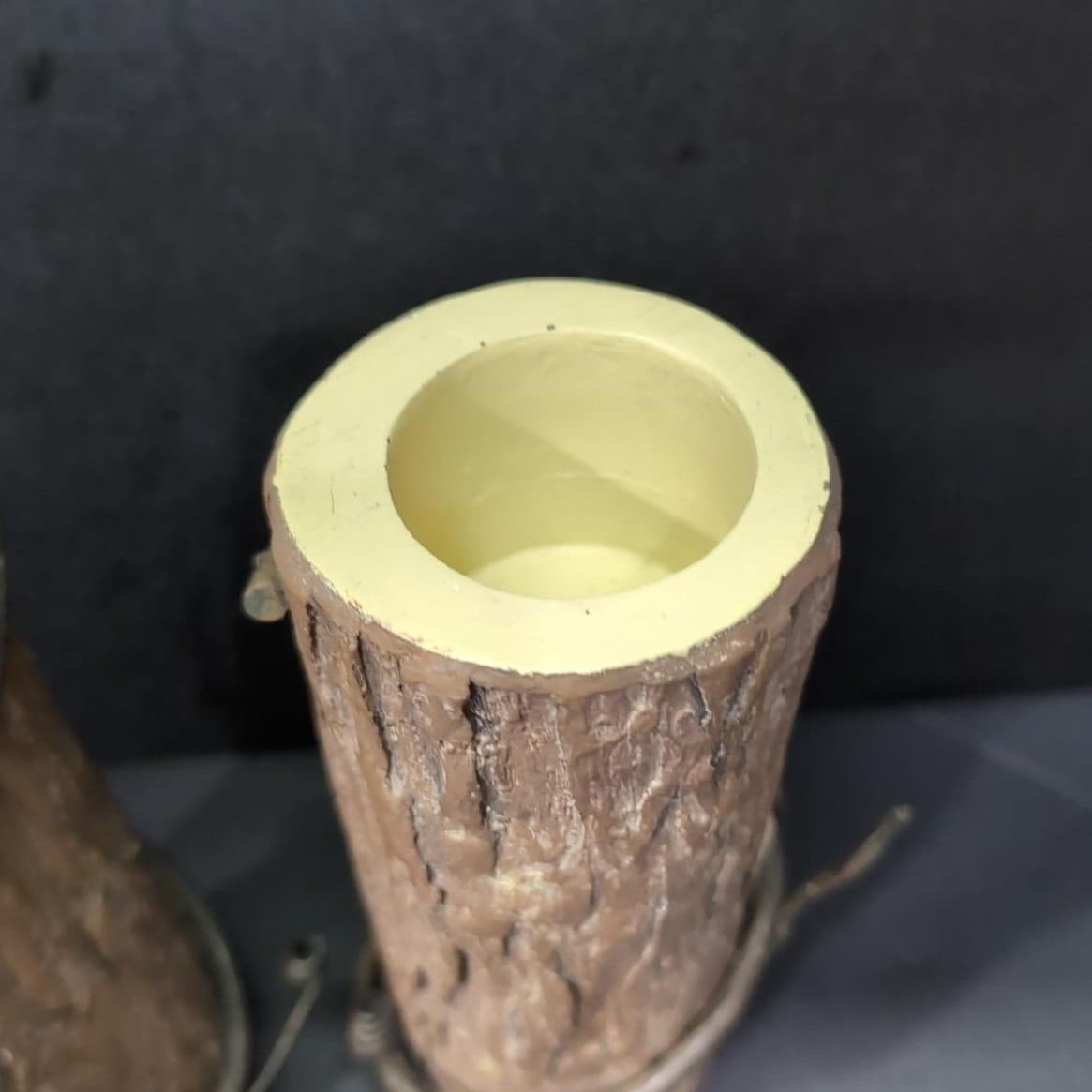 Homestead Shoppe Candle Holders Set, Rustic Wood Texture, Replacement Home Decor - Thumbnail 6