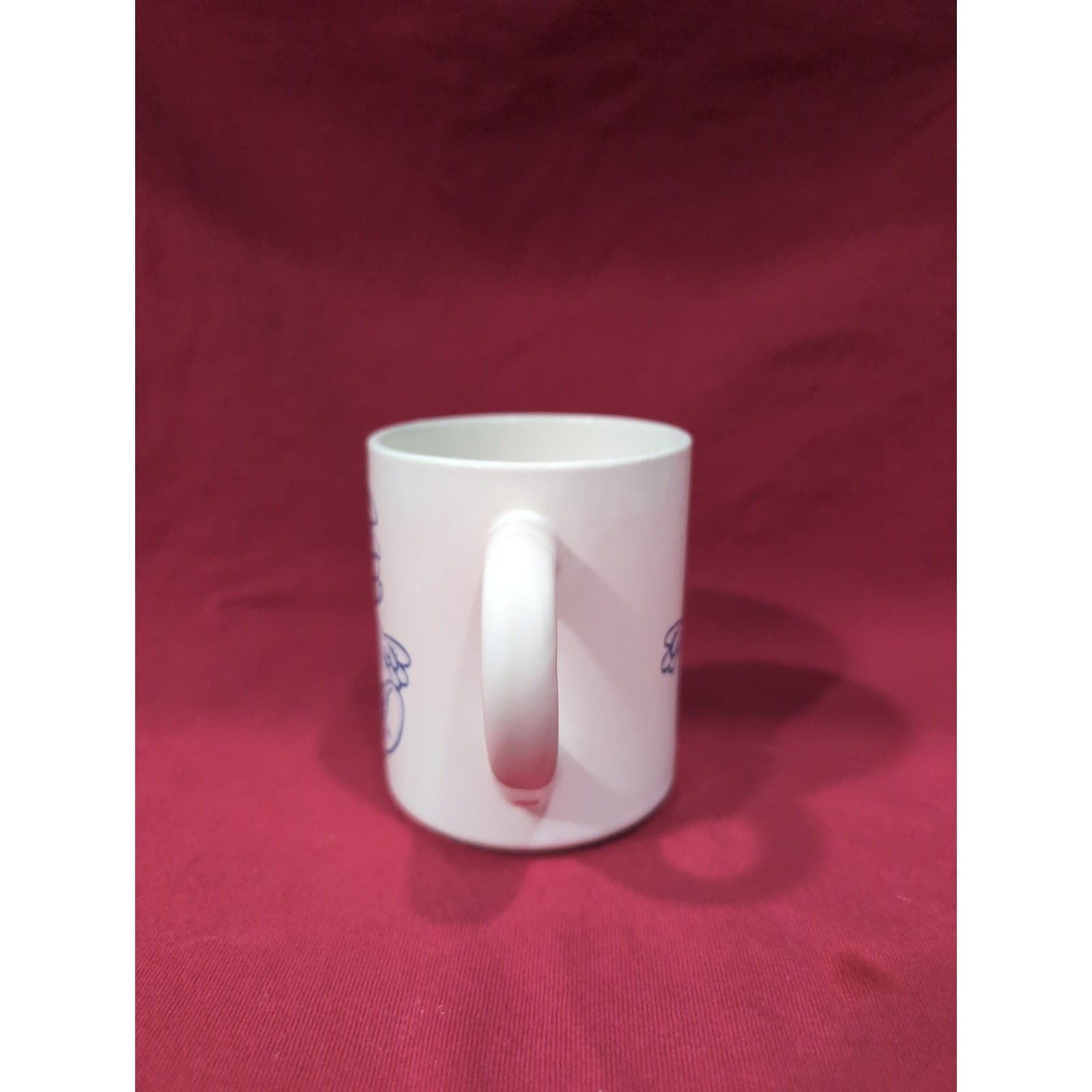 Smurfs Cartoon Character Mug, 1980s Ceramic Coffee Cup, Collectible White Mug - Thumbnail 2