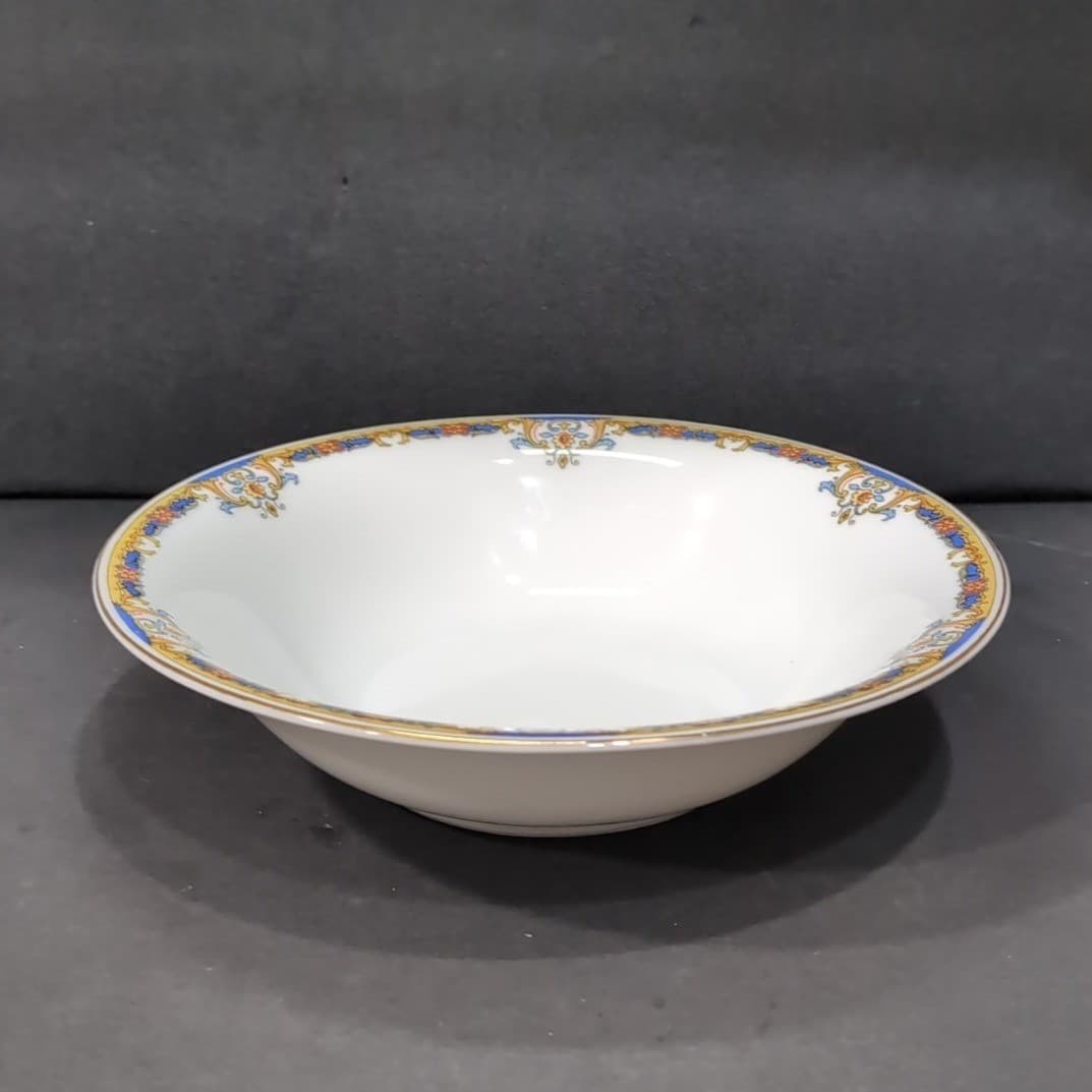 Epiag "Elyrian" Serving Bowl, Bohemian Art Deco China, Blue and Gold Design - Thumbnail 2