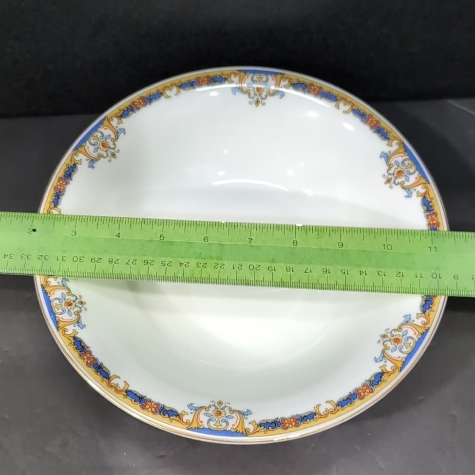 Epiag "Elyrian" Serving Bowl, Bohemian Art Deco China, Blue and Gold Design - Thumbnail 7