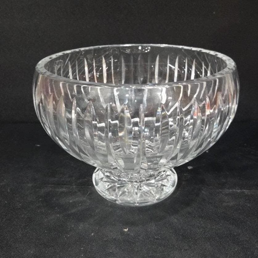 Marquis by Waterford Crystal Sheridan Footed Bowl, Vintage Pedestal Centerpiece - Thumbnail 9