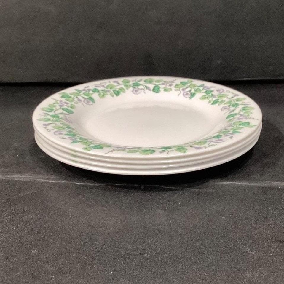 Martha Stewart Everyday "Morning Glory" Salad Plates, Set of 4, Blue Stoneware - Thumbnail 9