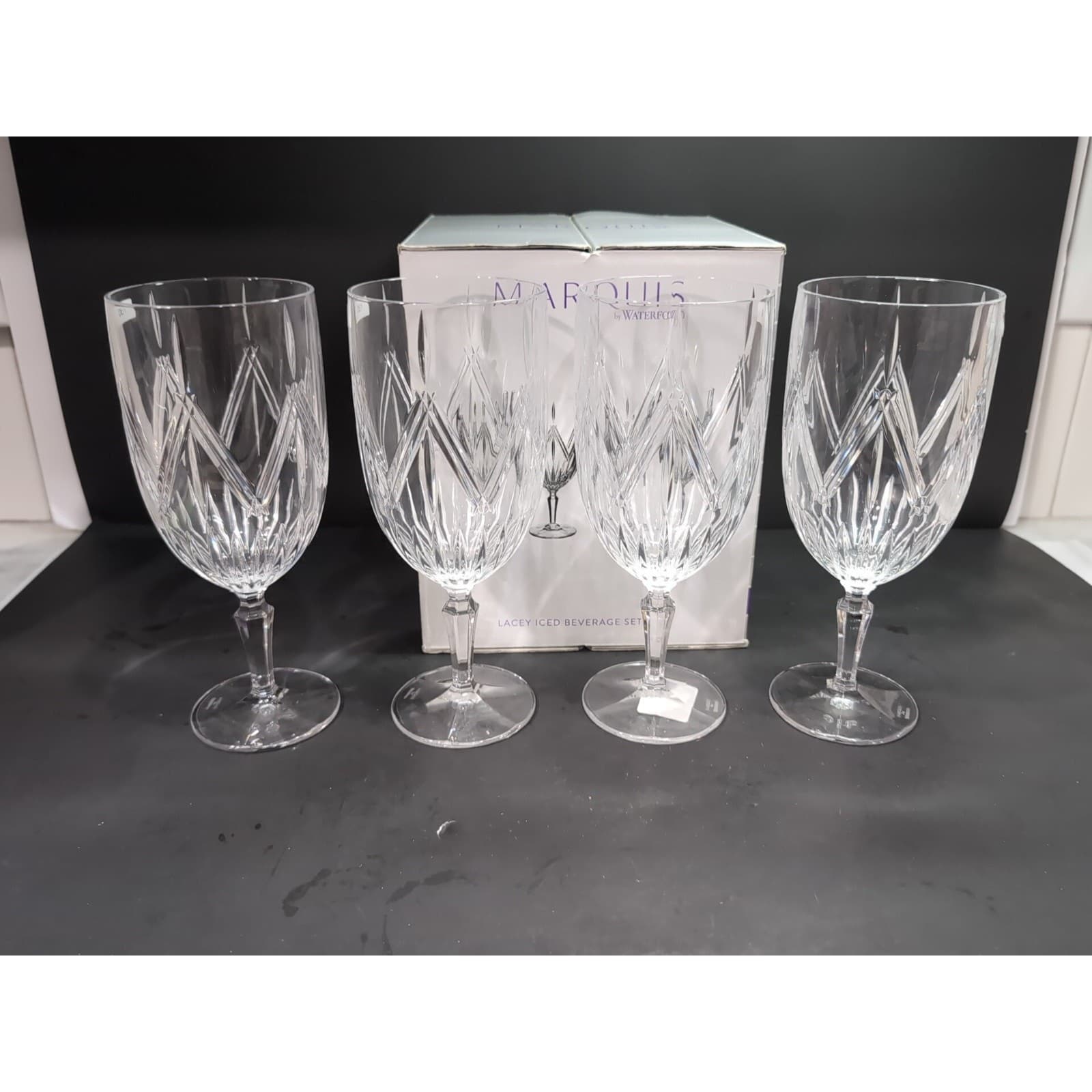 Waterford Marquis Crystal Glass, Brookside Iced Glasses, Set of 4, German - Thumbnail 2