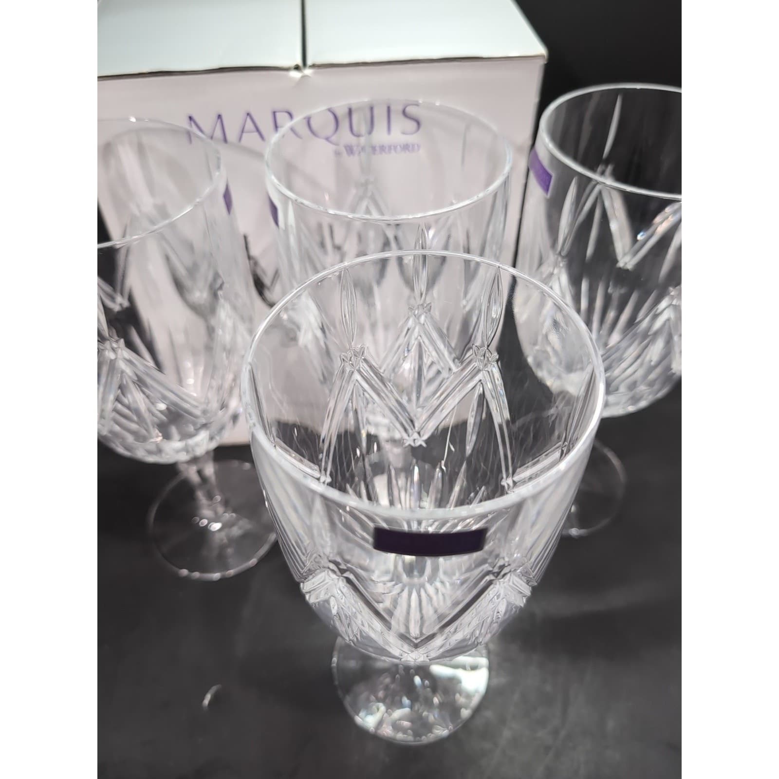 Waterford Marquis Crystal Glass, Brookside Iced Glasses, Set of 4, German - Thumbnail 5