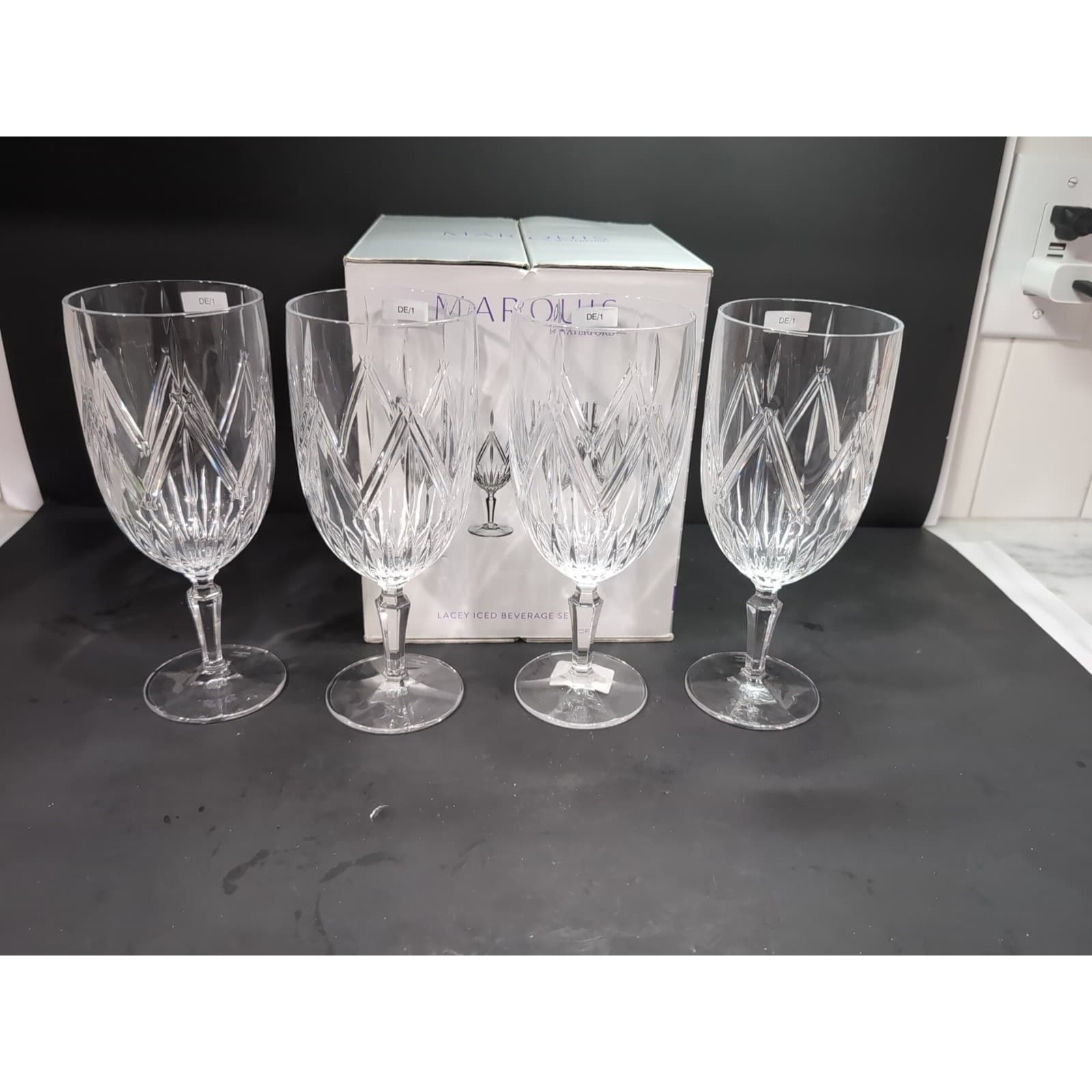 Waterford Marquis Crystal Glass, Brookside Iced Glasses, Set of 4, German - Thumbnail 3