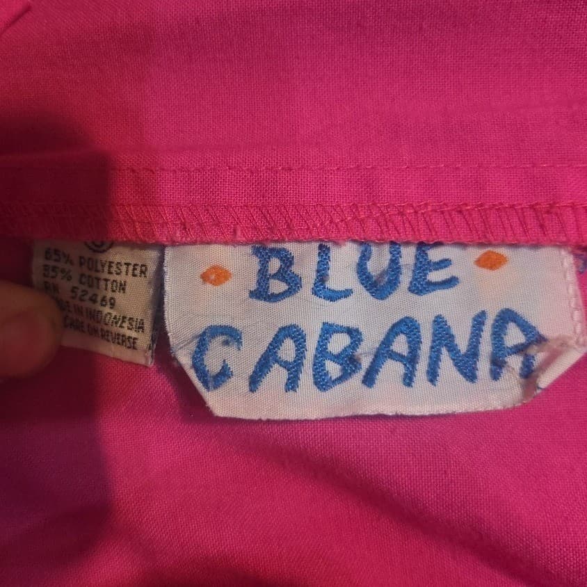 Blue Cabana Hot Pink Elastic Waist Utility Shorts, Woman's Small, Vintage Style - Thumbnail 5