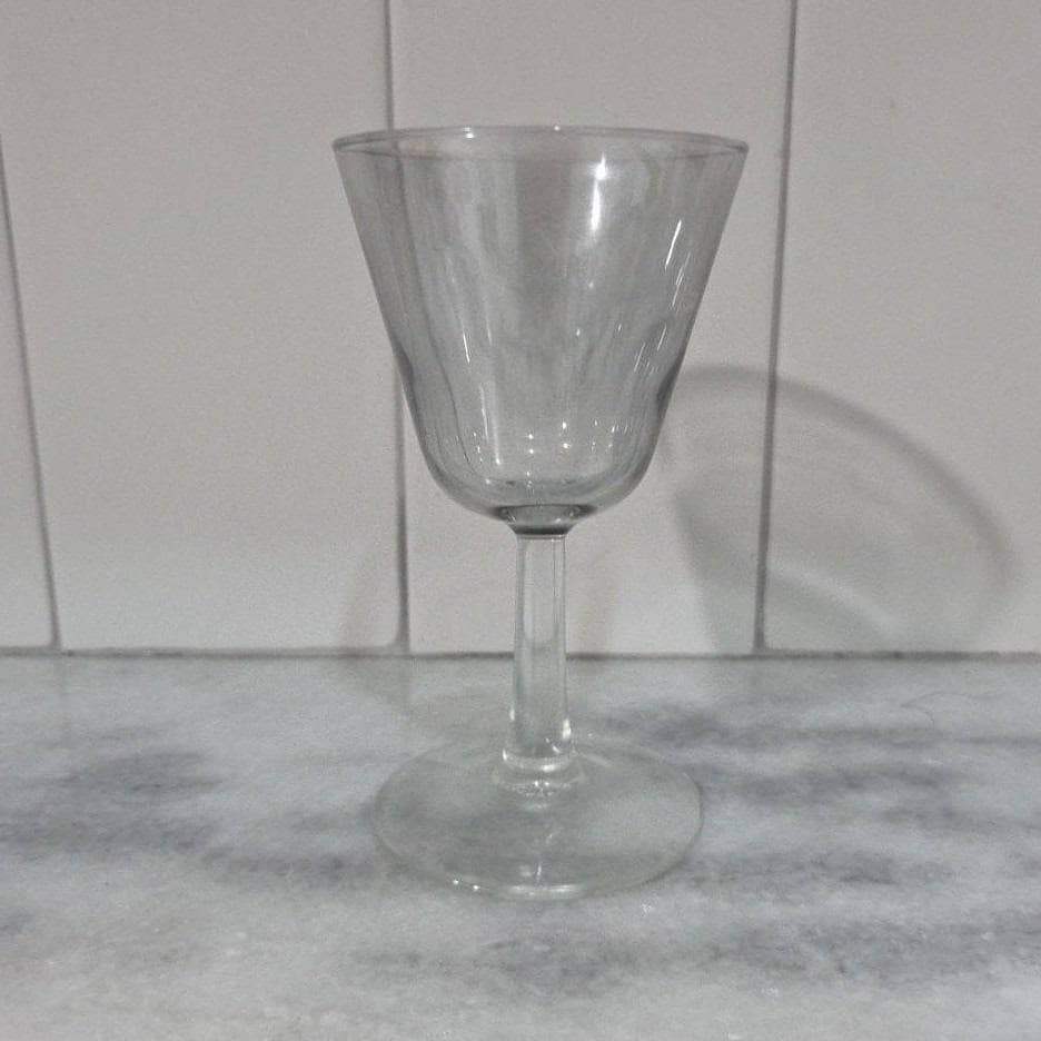 Clear Martini Glass, Classic Cone Cocktail Stem, Vtg Barware, Smoke Tinted Bowl - Thumbnail 9