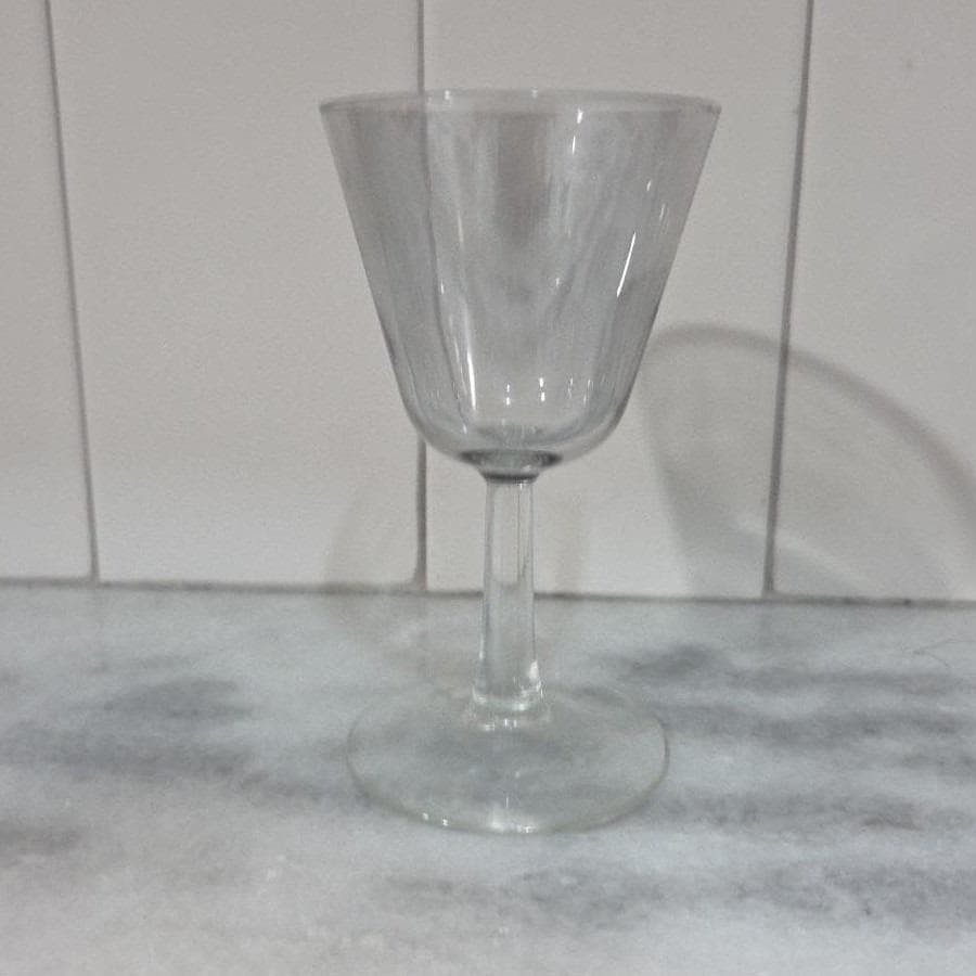 Clear Martini Glass, Classic Cone Cocktail Stem, Vtg Barware, Smoke Tinted Bowl - Thumbnail 10