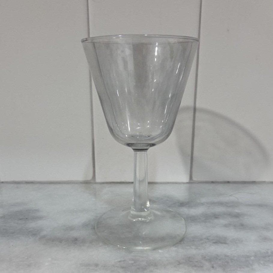 Clear Martini Glass, Classic Cone Cocktail Stem, Vtg Barware, Smoke Tinted Bowl - Thumbnail 8