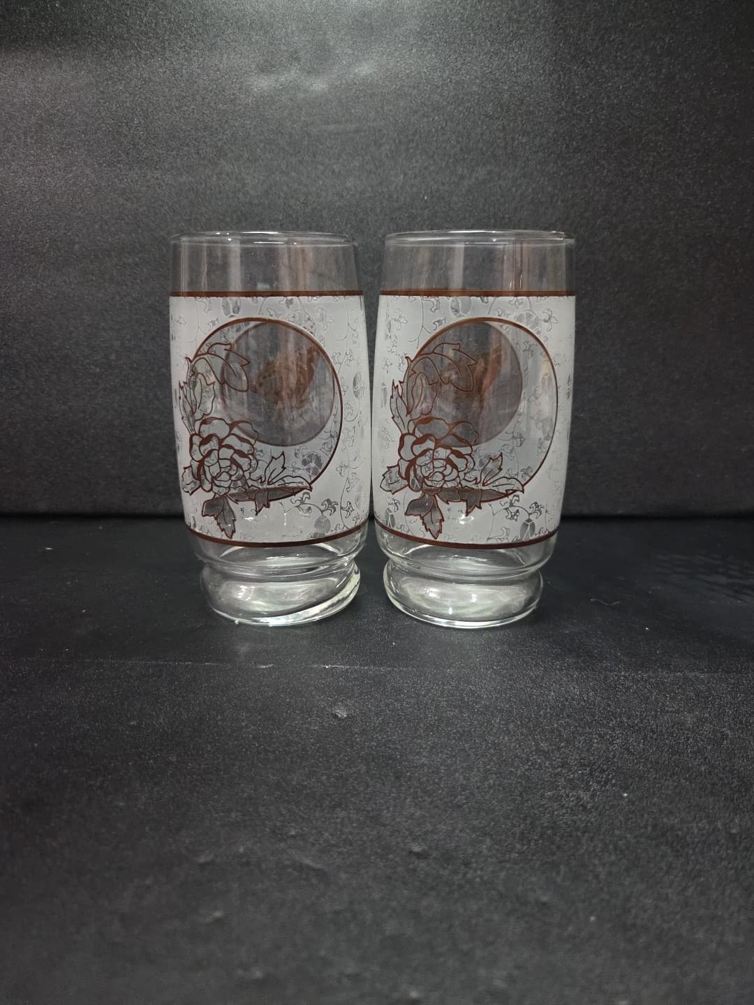 Anchor Hocking Butterfly Rose Tumblers, 16 oz Vtg Glasses, Set of 2, Drinkware - Thumbnail 3