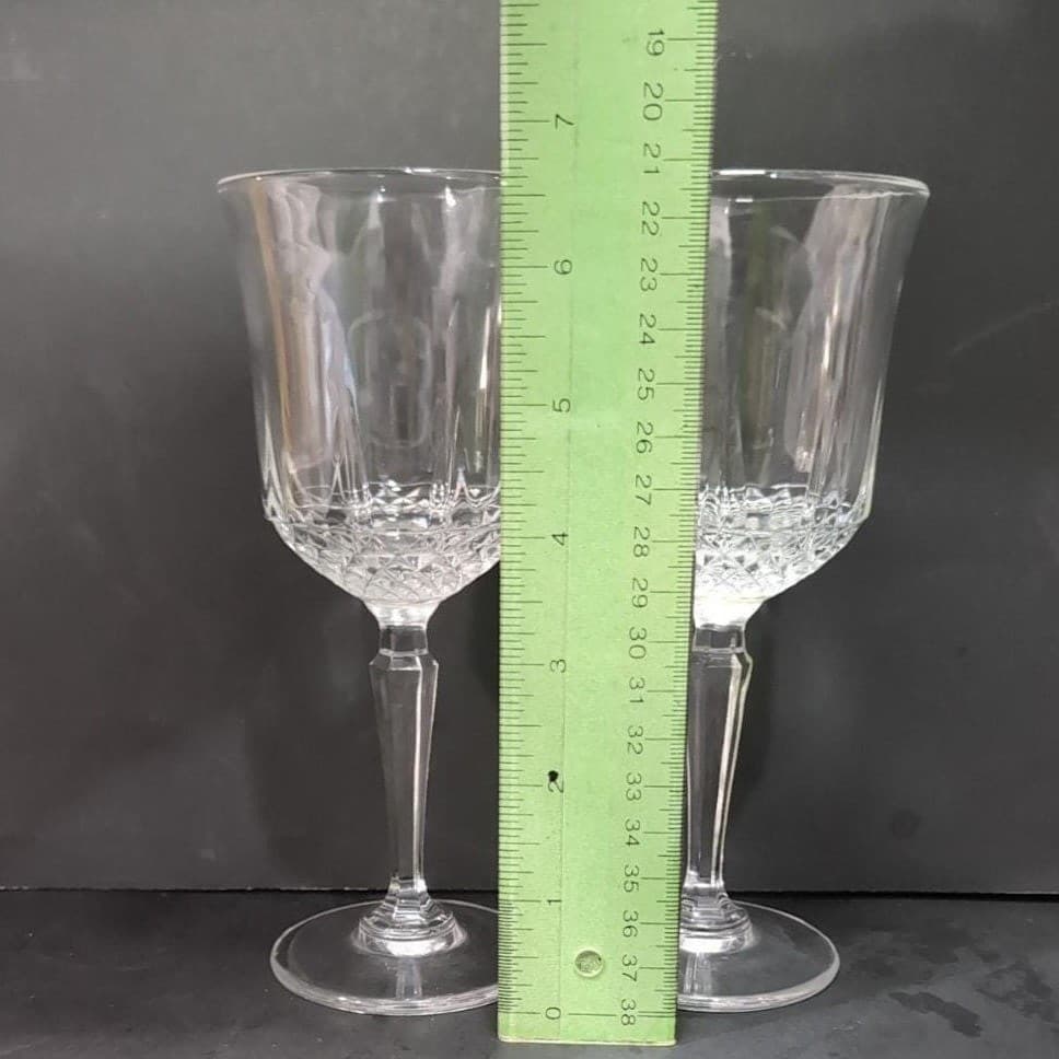 Cristal d'Arques Longchamp Wine Glasses, Set of 2, Replacement Crystal Goblets - Thumbnail 9