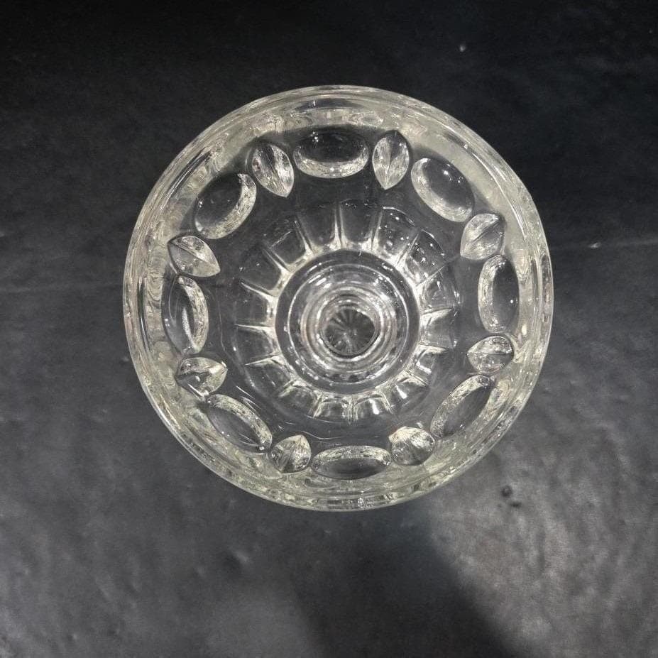 Indiana Glass Thumbprint Panel Water Goblet, Vintage Clear Glassware, EAPG Style - Thumbnail 5