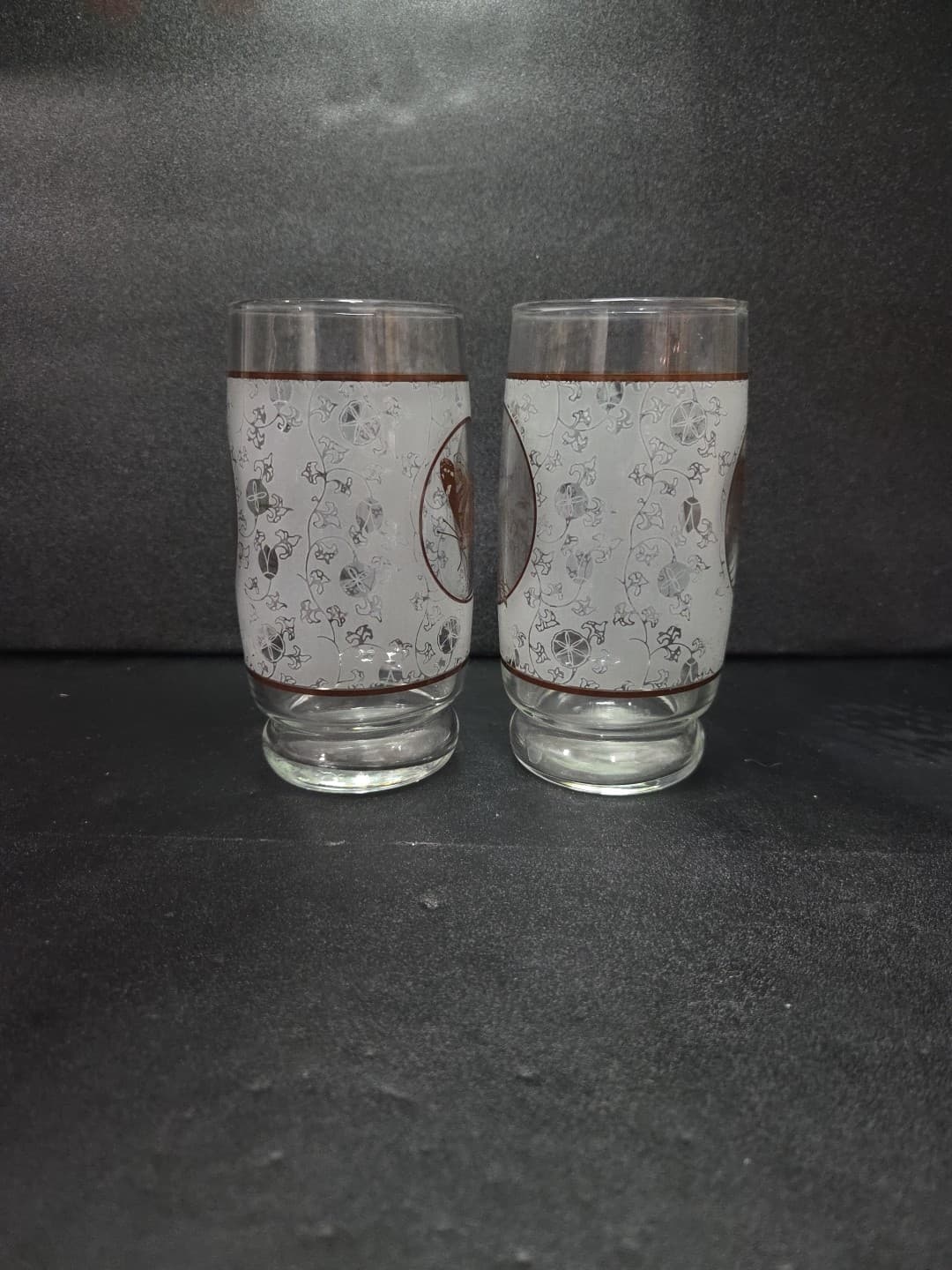 Anchor Hocking Butterfly Rose Tumblers, 16 oz Vtg Glasses, Set of 2, Drinkware - Thumbnail 4
