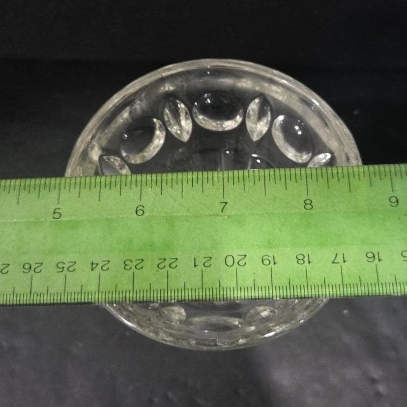 Indiana Glass Thumbprint Panel Water Goblet, Vintage Clear Glassware, EAPG Style - Thumbnail 3