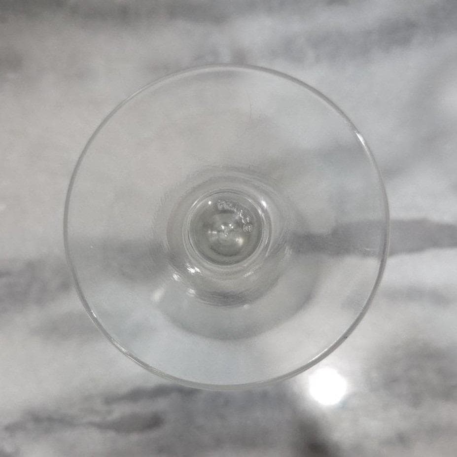 Clear Martini Glass, Classic Cone Cocktail Stem, Vtg Barware, Smoke Tinted Bowl - Thumbnail 4