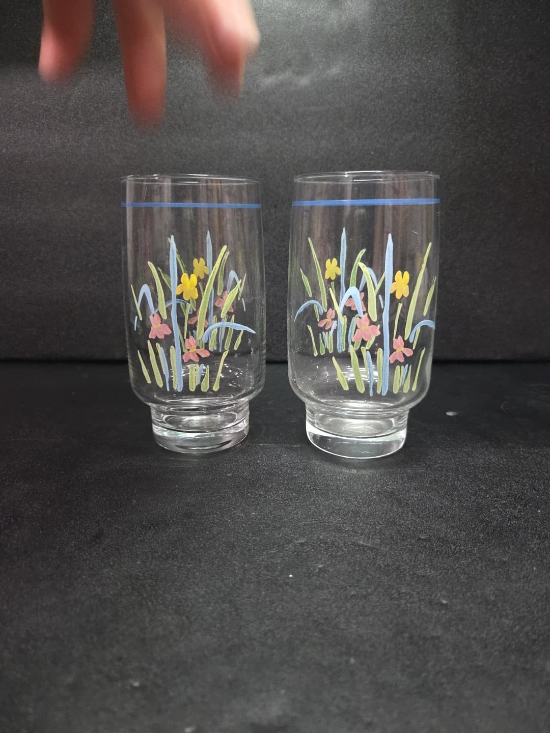 Sango Pastels Floral Short Tumblers, Easter Spring Glasses, Set of 2 Glasses - Thumbnail 3