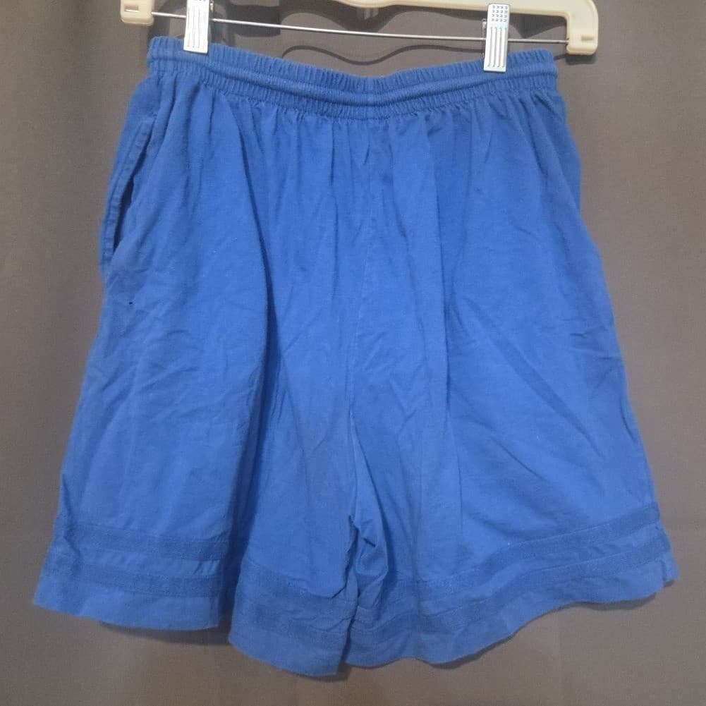 Liz & Co Royal Blue Drawstring Shorts, Woman's Small, Pocket and Elastic Waist - Thumbnail 3