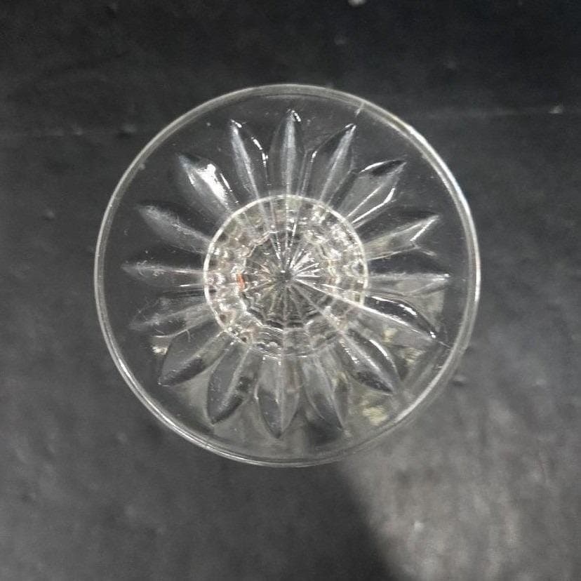 Indiana Glass Thumbprint Panel Water Goblet, Vintage Clear Glassware, EAPG Style - Thumbnail 4