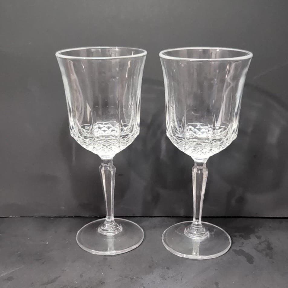 Cristal d'Arques Longchamp Wine Glasses, Set of 2, Replacement Crystal Goblets - Thumbnail 3