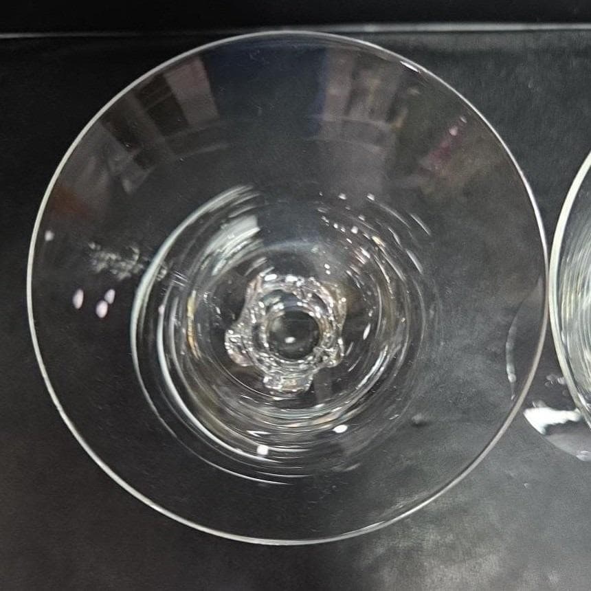 Swedish Astrid Lobed Stem Champagne Glasses, Set of 2, Vintage Sherbet Glassware - Thumbnail 4