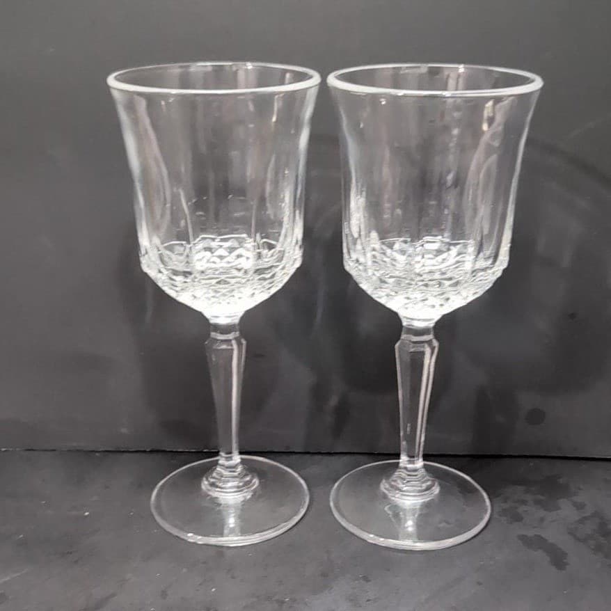 Cristal d'Arques Longchamp Wine Glasses, Set of 2, Replacement Crystal Goblets - Thumbnail 5
