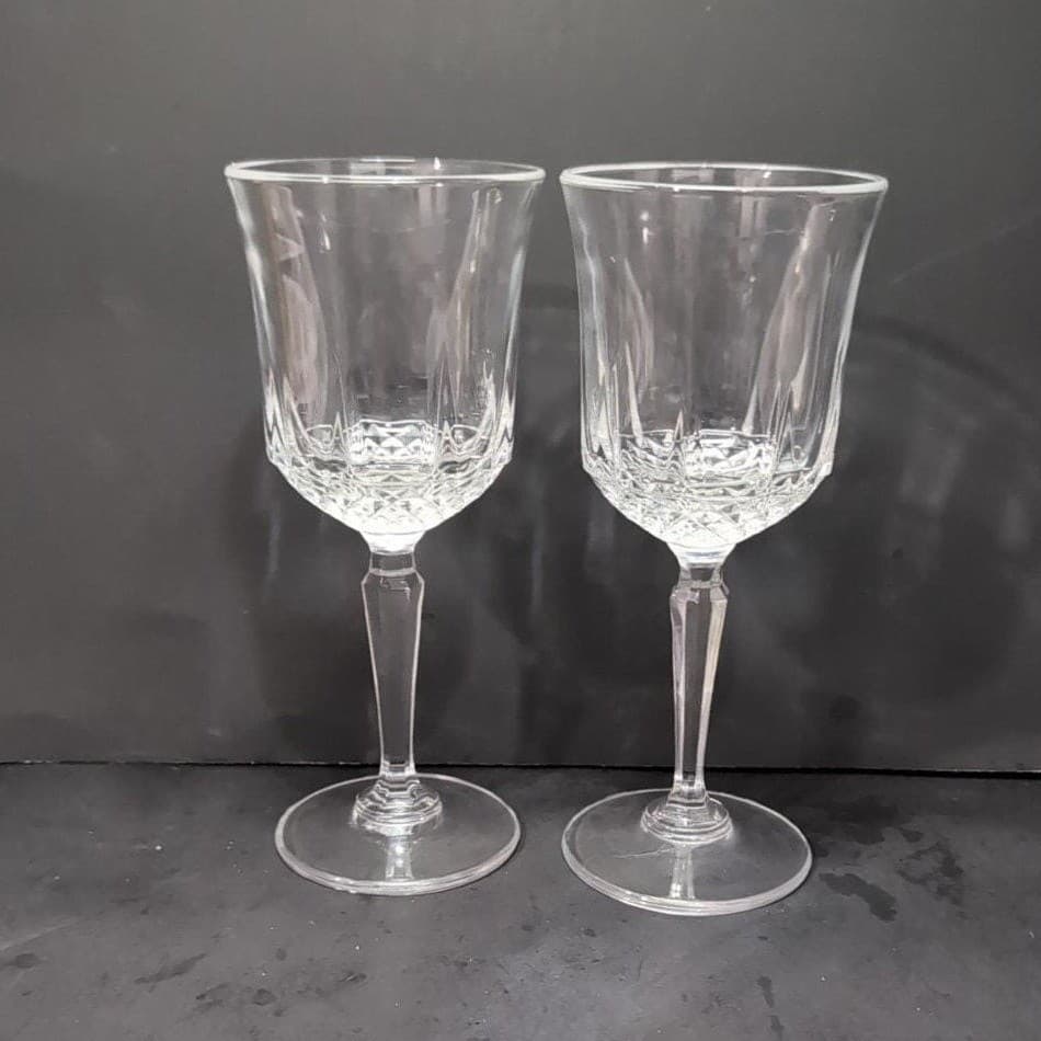 Cristal d'Arques Longchamp Wine Glasses, Set of 2, Replacement Crystal Goblets - Thumbnail 2