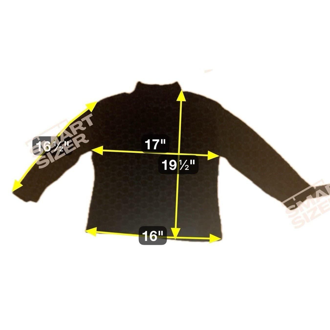Moda International Black Textured Honeycomb Mock Neck Chenille Knit Top, Medium - Thumbnail 2