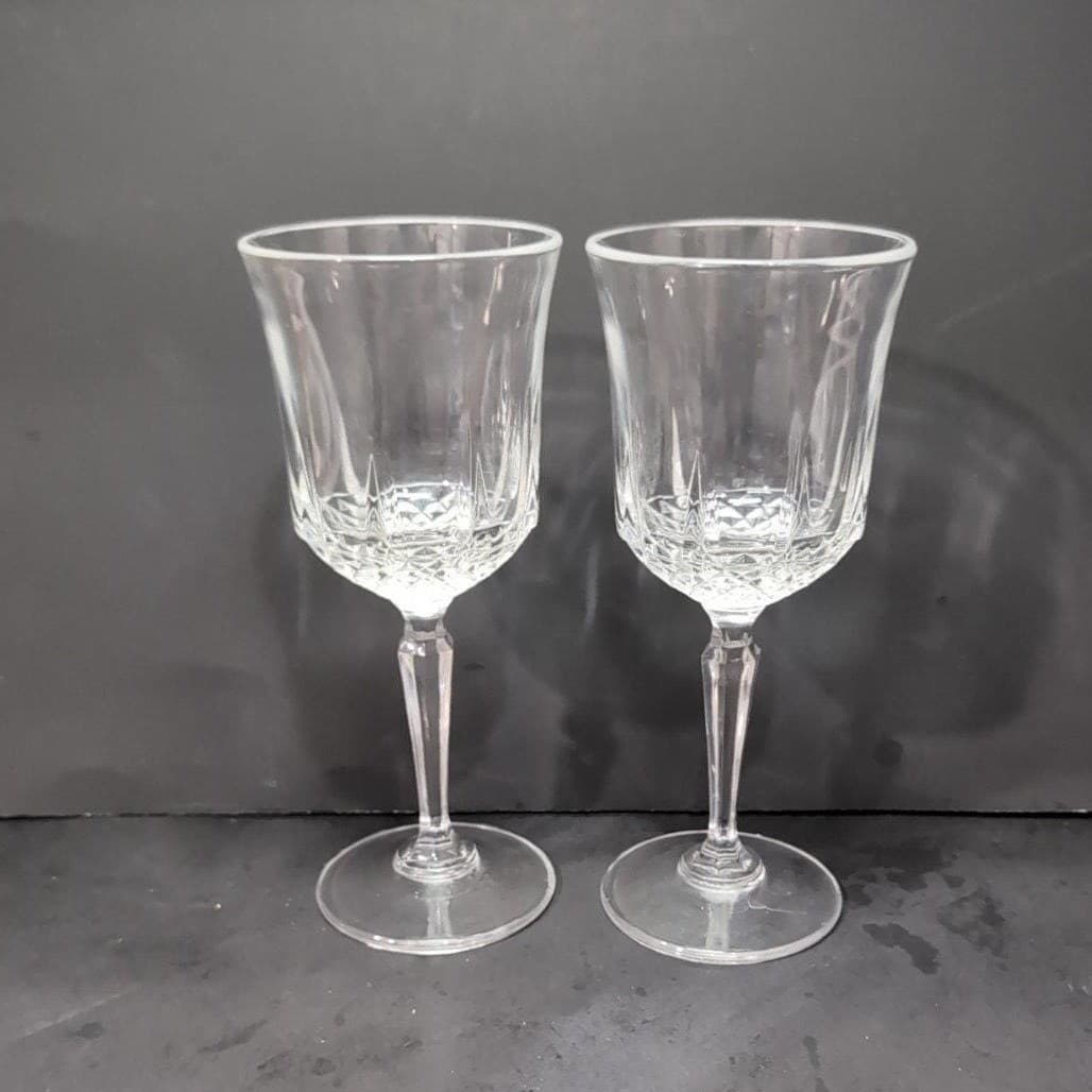 Cristal d'Arques Longchamp Wine Glasses, Set of 2, Replacement Crystal Goblets - Thumbnail 4