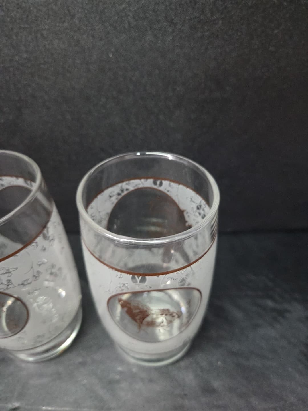 Anchor Hocking Butterfly Rose Tumblers, 16 oz Vtg Glasses, Set of 2, Drinkware - Thumbnail 5