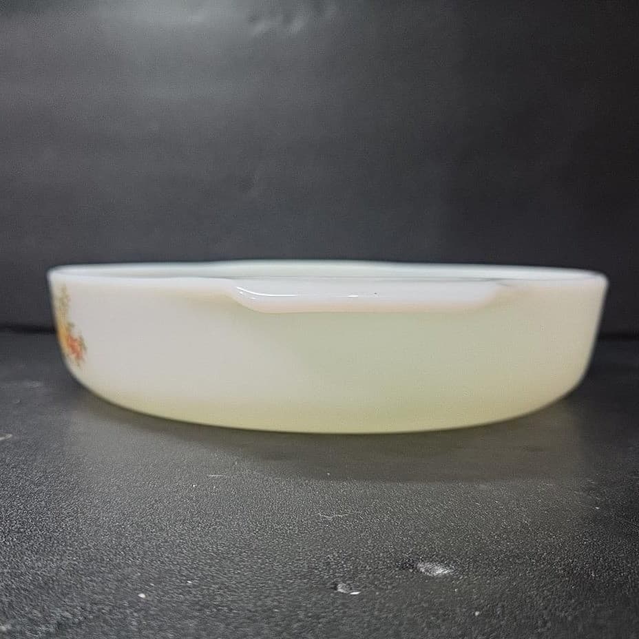Anchor Hocking Fire King Harvest Vegetables Casserole Dish, Vtg Round Bakeware - Thumbnail 3