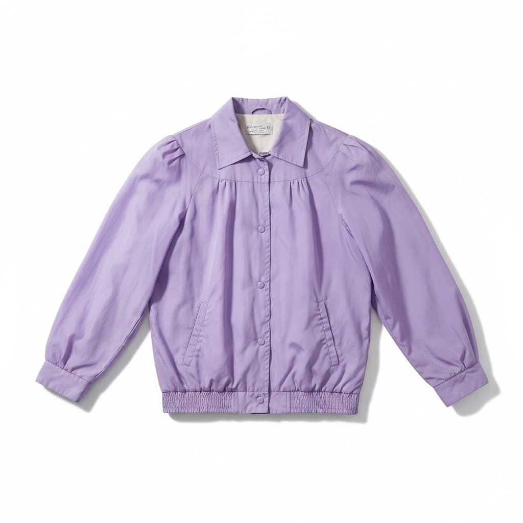 Current Seen Vintage Purple Puff Sleeve Windbreaker, Woman's Small Jacket