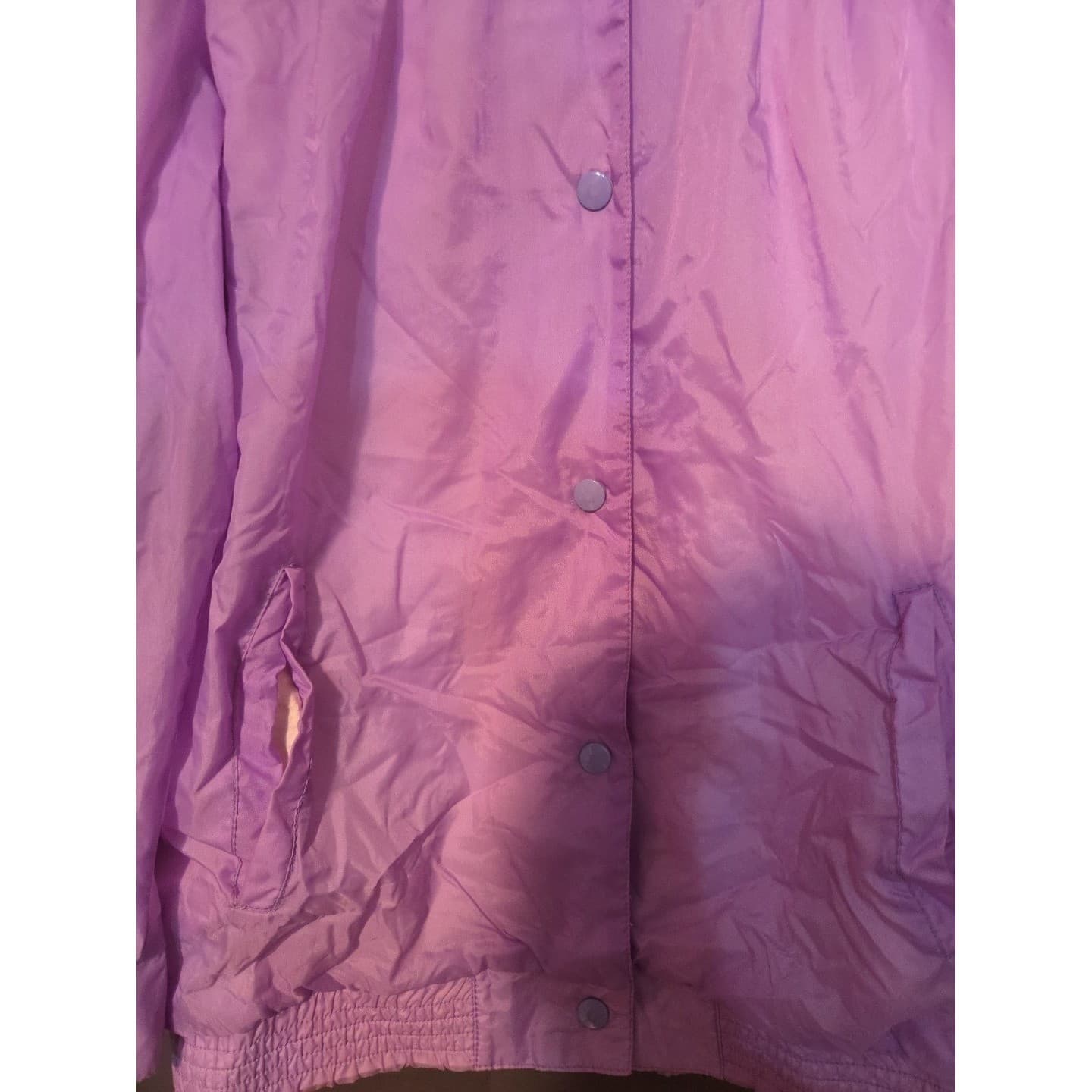 Current Seen Vintage Purple Puff Sleeve Windbreaker, Woman's Small Jacket - Thumbnail 6