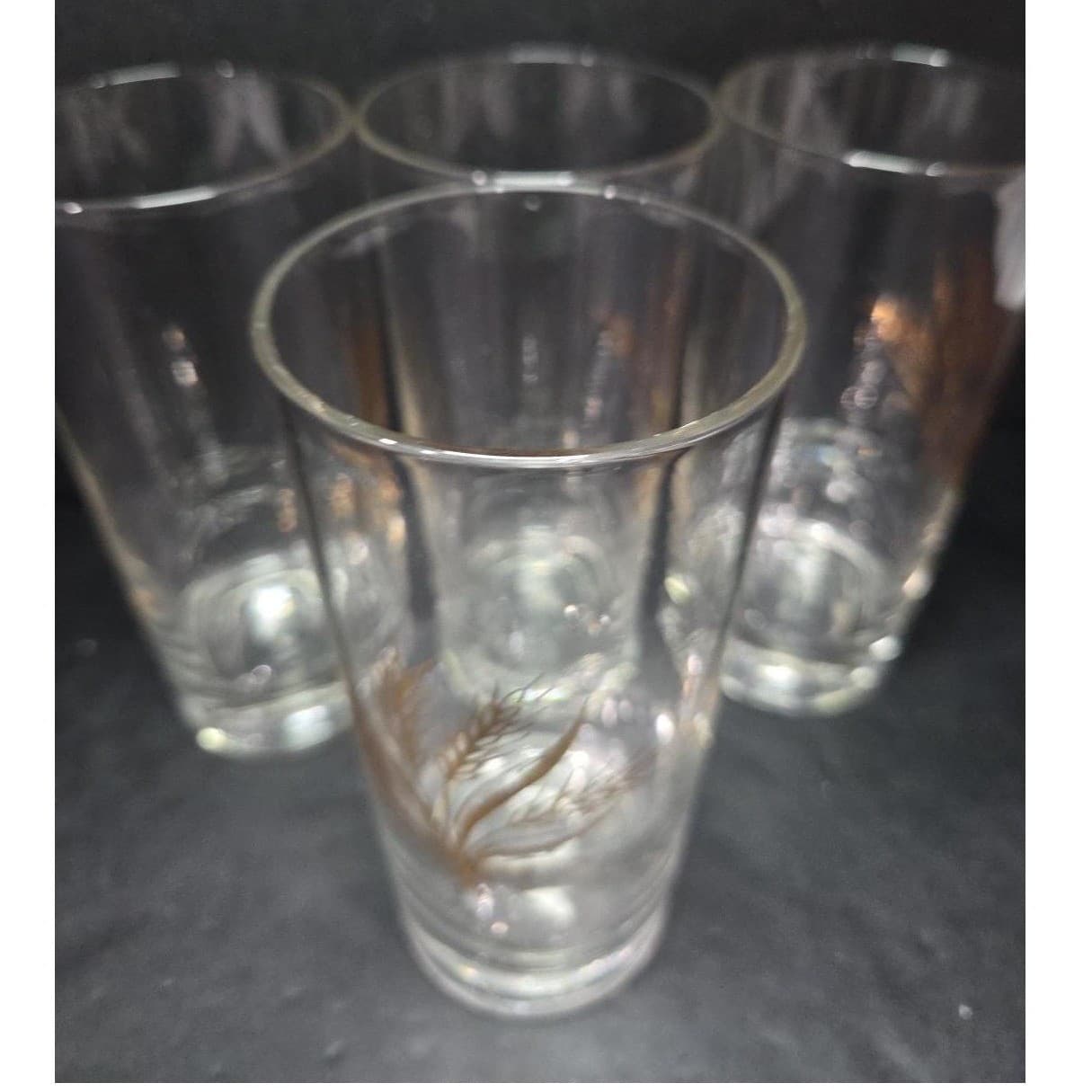 Golden Wheat Highball Tumblers, Set of 4, Mid-Century Modern Glasses, Drinkware - Thumbnail 6