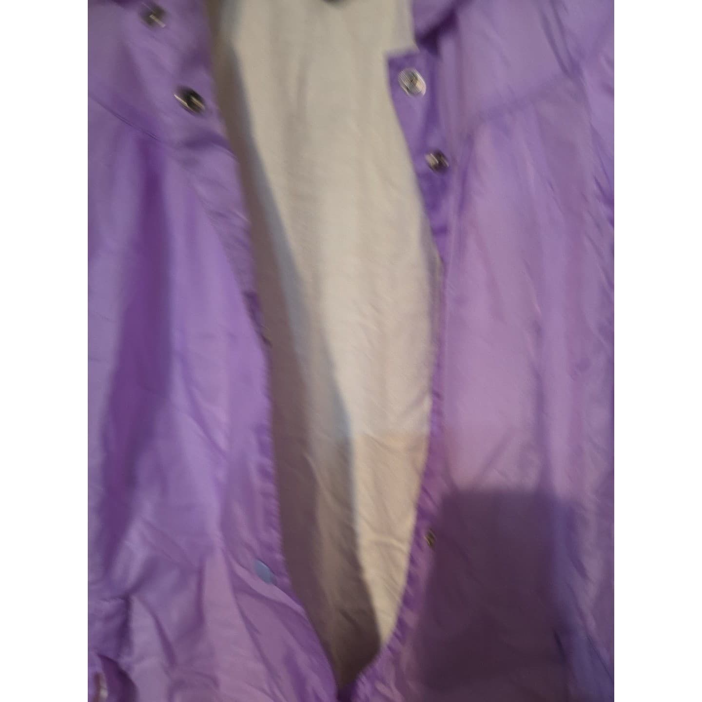 Current Seen Vintage Purple Puff Sleeve Windbreaker, Woman's Small Jacket - Thumbnail 7