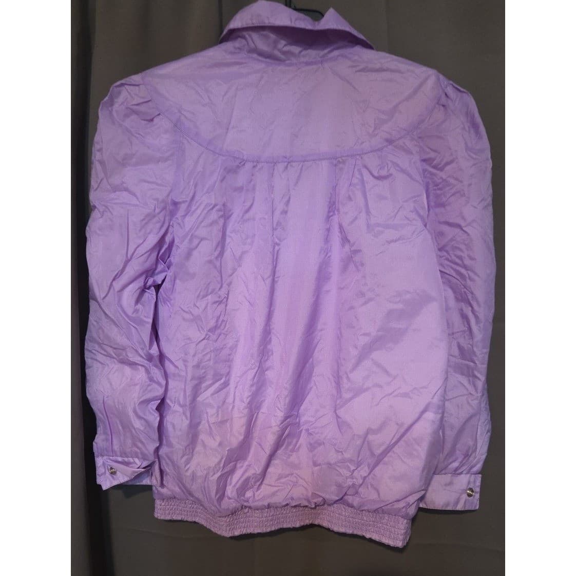 Current Seen Vintage Purple Puff Sleeve Windbreaker, Woman's Small Jacket - Thumbnail 4