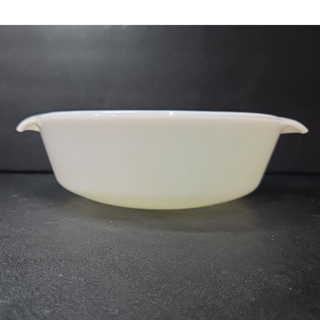 Anchor Hocking Fire King 1qt Casserole Dish #637, Fall Harvest Vegetable Design - Thumbnail 4