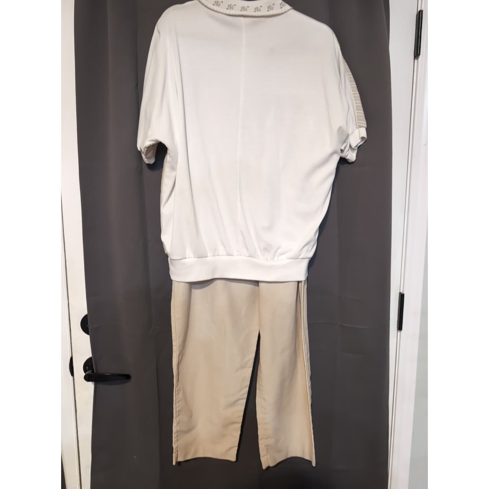 Cricket Lane Women's Large Blouse & Pants Set, Vintage Two Piece Outfit - Thumbnail 2