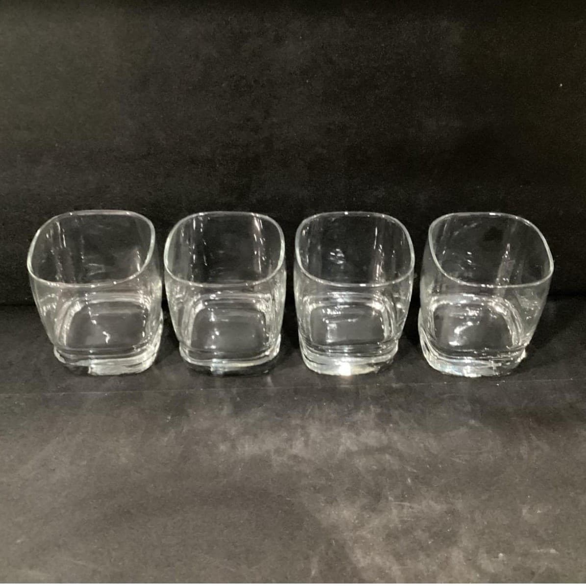 Libbey Carrington Rocks Glasses, Set of 4, Clear Lowball Tumblers, Vtg Barware - Thumbnail 3