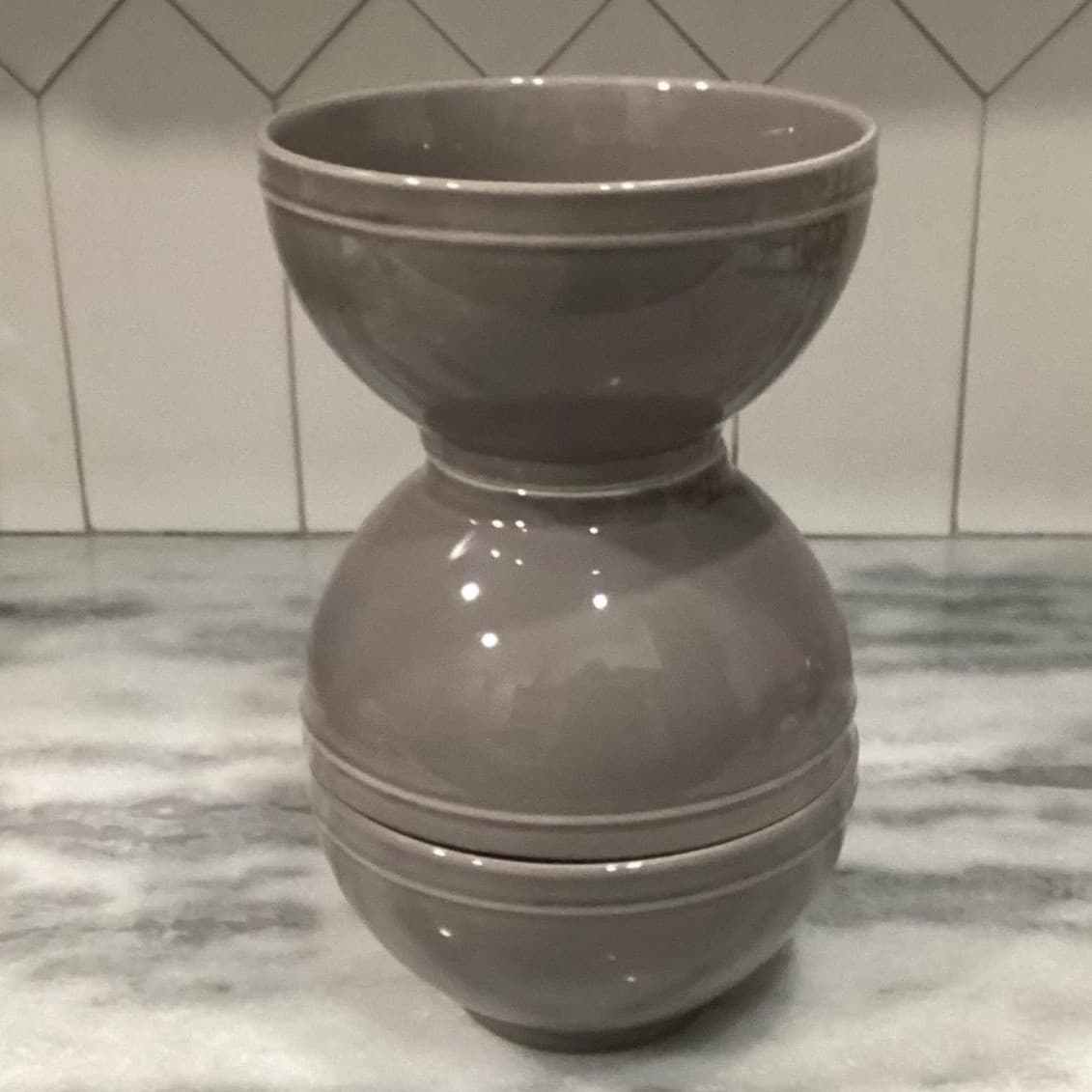 Godinger Gatherings Gray Cereal Bowls, Set of 3, Modern Farmhouse Dinnerware - Thumbnail 11
