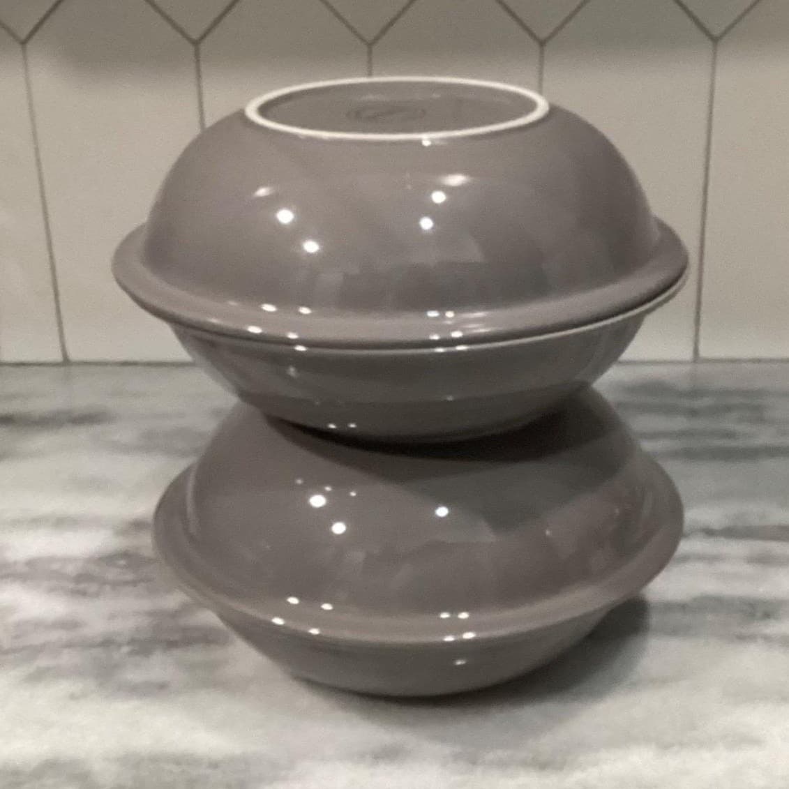 Godinger Gatherings Gray Pasta Bowls, Set of 4, Modern Farmhouse Dinnerware - Thumbnail 11