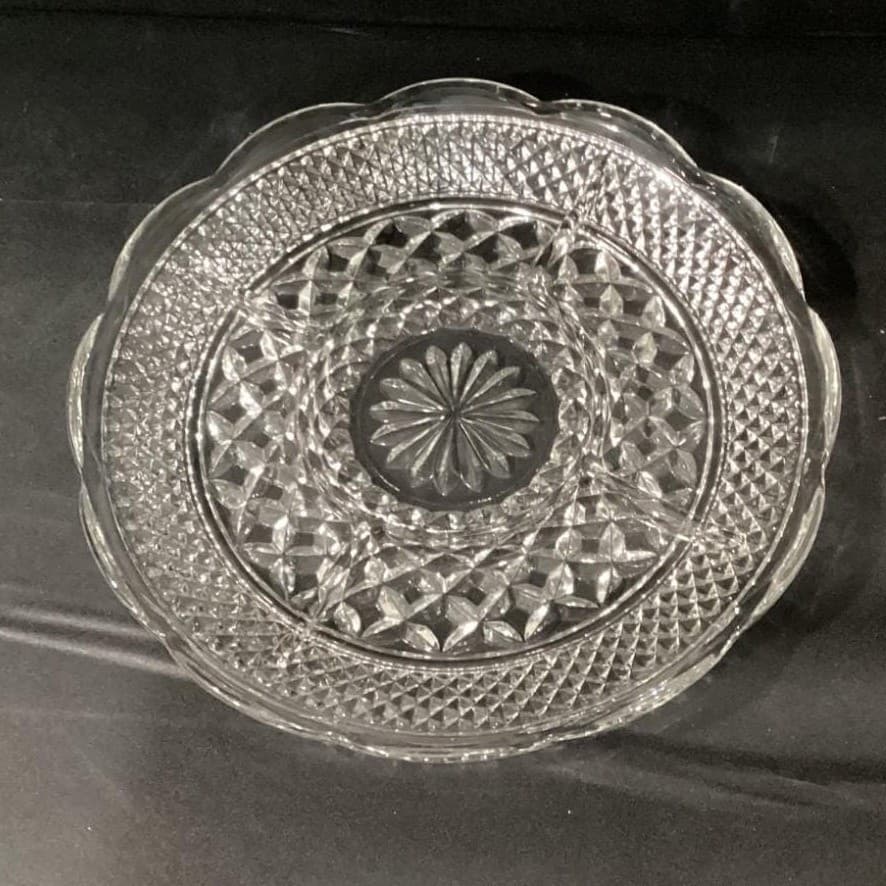 Anchor Hocking Wexford 5-Part Divided Relish Dish, Pressed Glass Serving Tray - Thumbnail 4