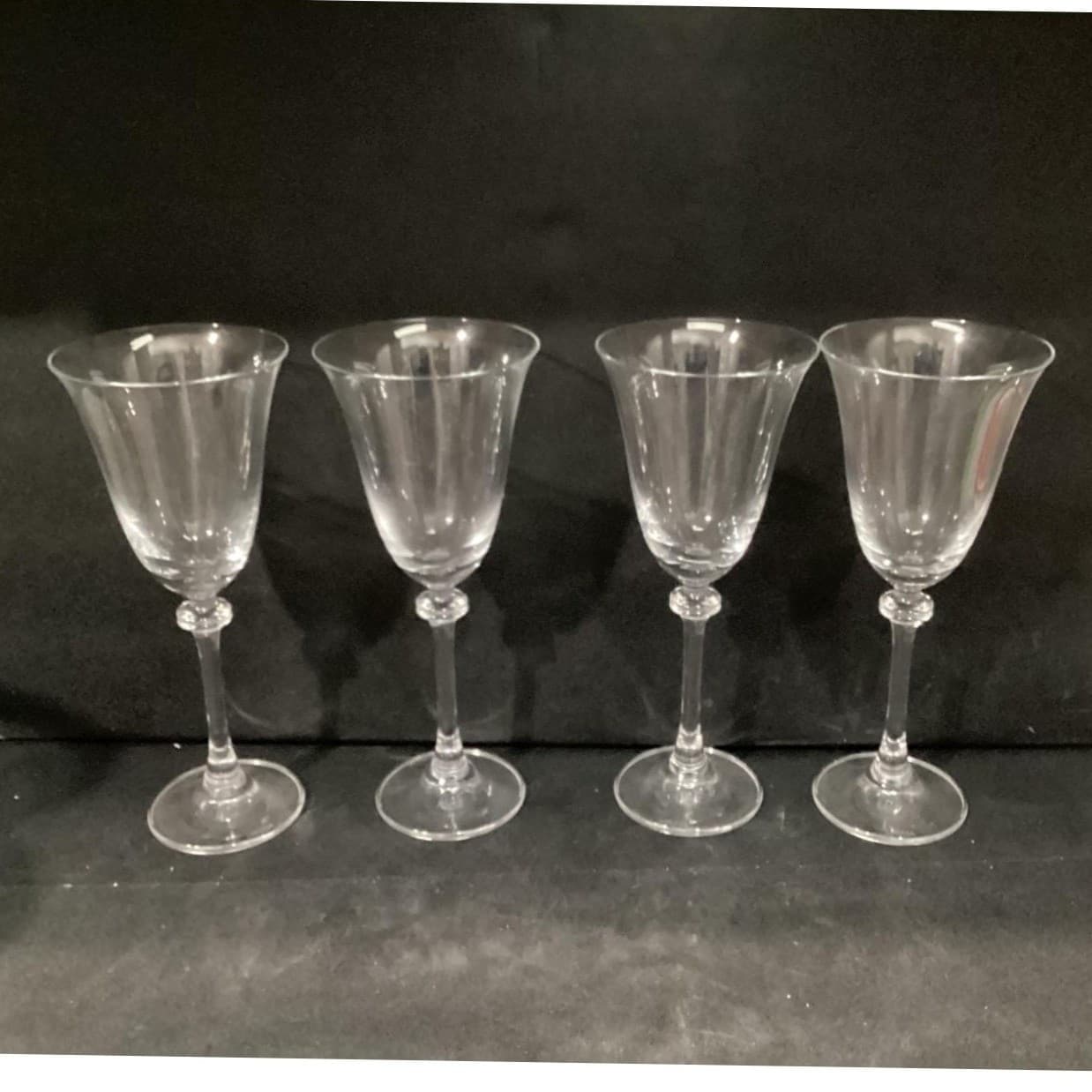 Mikasa Alexandra Wine Glasses, Set of 4, Clear Cut Crystal Stemware, Drinkware - Thumbnail 2