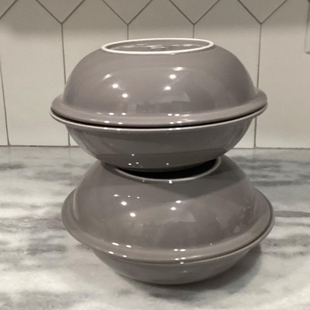 Godinger Gatherings Gray Pasta Bowls, Set of 4, Modern Farmhouse Dinnerware - Thumbnail 9